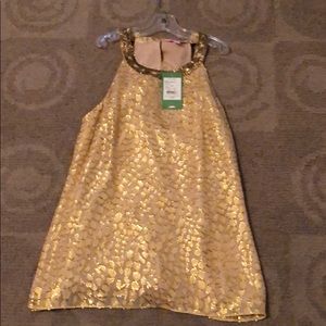 Lilly pulitzer brand new Corsica gold top